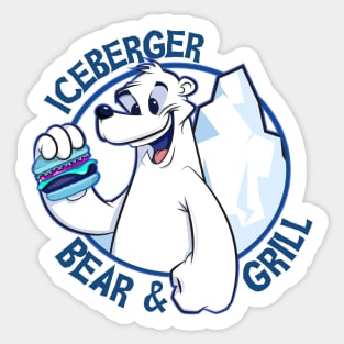 Iceberger bear and grill logo Sticker